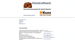 Desktop Screenshot of kleinkraftwerk.ch
